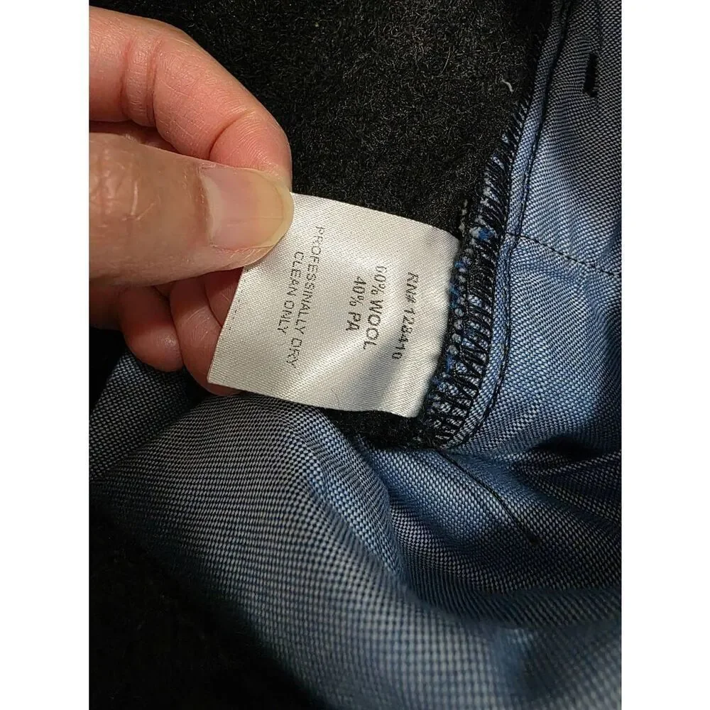 Sid Mashburn Wool Blend Dark Grey Pants 31/32